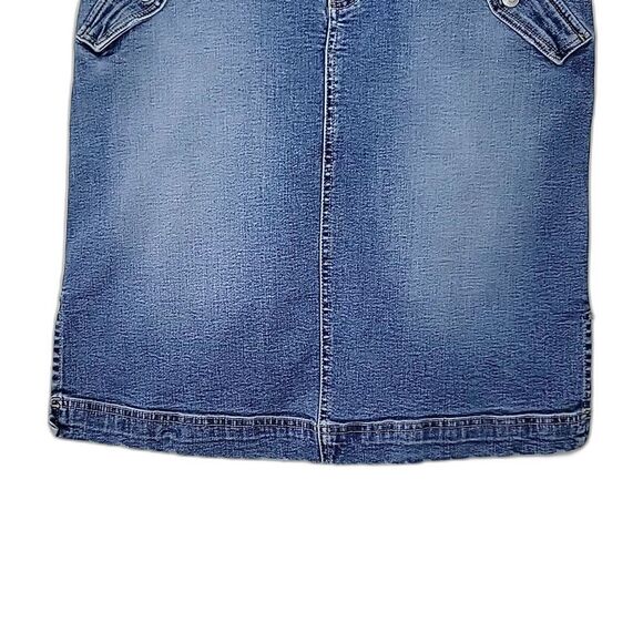 JAG JEAN Blue Denim Knee Length Casual Medium Wash Jeans Skirt size 6 - Picture 3 of 13